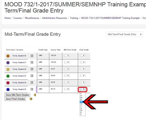 Submission of Final Grades .